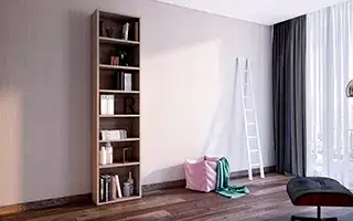 Книжный шкаф с открытыми полками